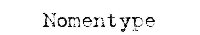 Nomentype font preview