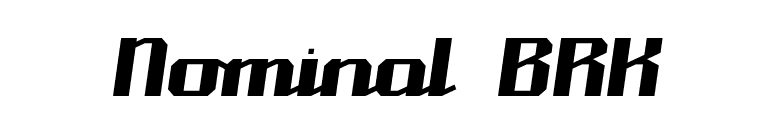 Nominal BRK font preview