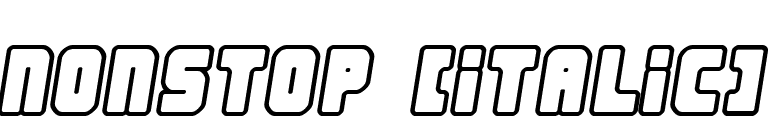 Nonstop [italic] font preview