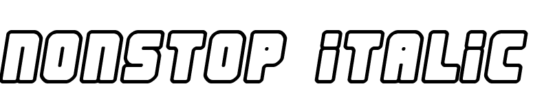 Nonstop italic font preview