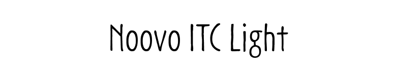 Noovo ITC Light font preview
