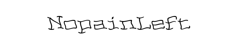 NopainLeft font preview