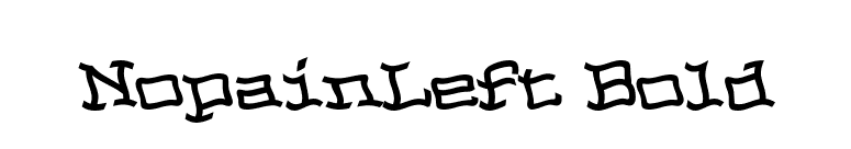 NopainLeft Bold font preview