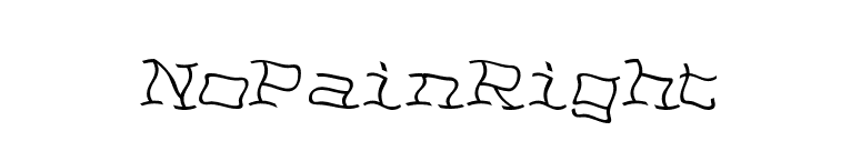 NoPainRight font preview