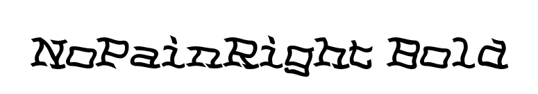 NoPainRight Bold font preview
