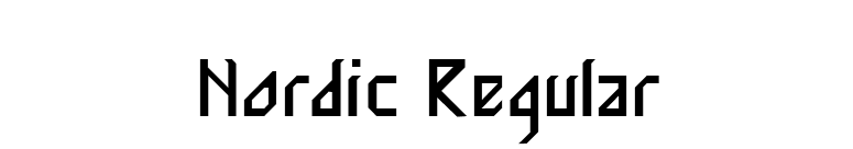 Nordic Regular font preview