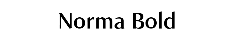 Norma Bold font preview