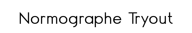 Normographe Tryout font preview