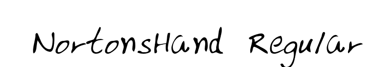 NortonsHand Regular font preview