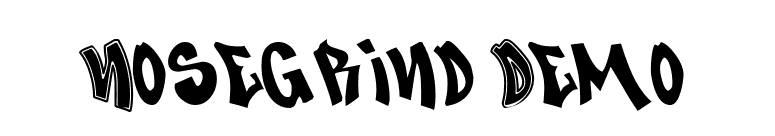 Nosegrind Demo font preview