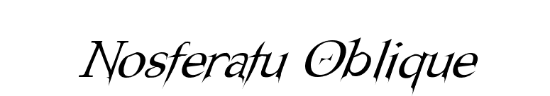 Nosferatu Oblique font preview