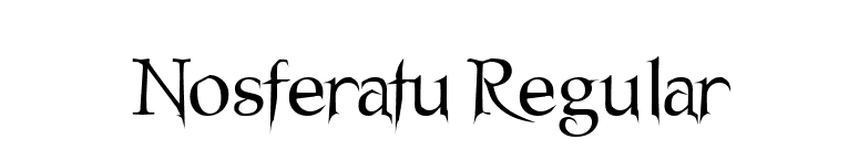 Nosferatu Regular font preview