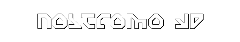 Nostromo 3D font preview