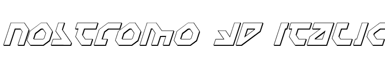Nostromo 3D Italic font preview