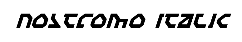 Nostromo Italic font preview