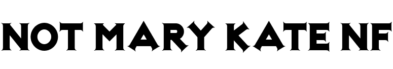 Not Mary Kate NF font preview