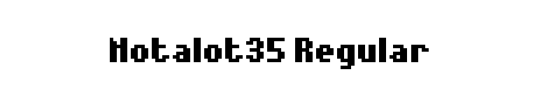 Notalot35 Regular font preview