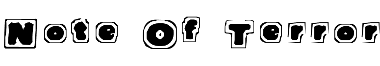 Note Of Terror font preview