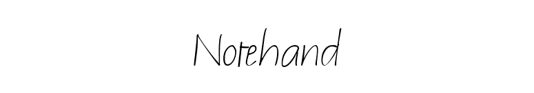Notehand font preview