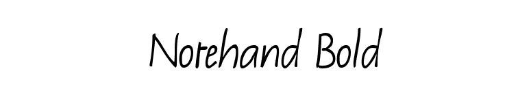 Notehand Bold font preview