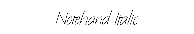 Notehand Italic font preview