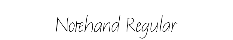 Notehand Regular font preview
