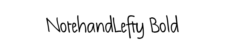 NotehandLefty Bold font preview