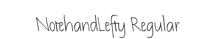 NotehandLefty Regular font preview