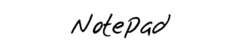Notepad font preview