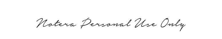 Notera Personal Use Only font preview