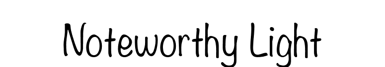 Noteworthy Light font preview