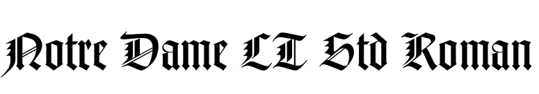 Notre Dame LT Std Roman font preview