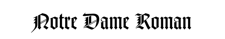 Notre Dame Roman font preview