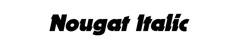 Nougat Italic font preview