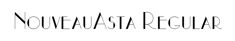 NouveauAsta Regular font preview