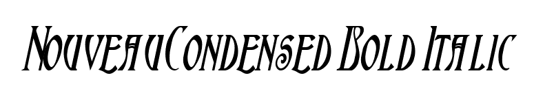 NouveauCondensed Bold Italic font preview