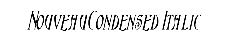 NouveauCondensed Italic font preview