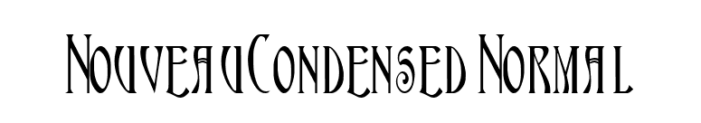 NouveauCondensed Normal font preview