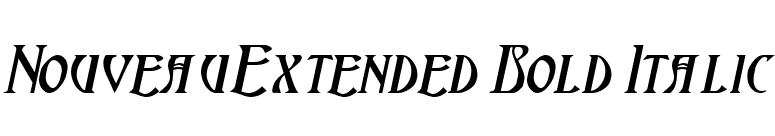 NouveauExtended Bold Italic font preview