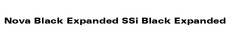 Nova Black Expanded SSi Black Expanded font preview