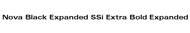 Nova Black Expanded SSi Extra Bold Expanded font preview