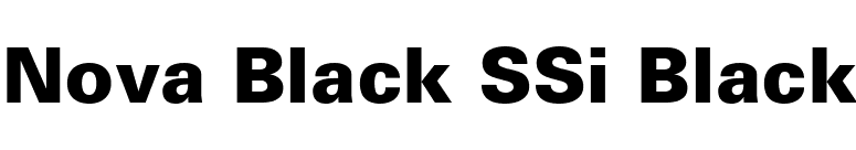Nova Black SSi Black font preview