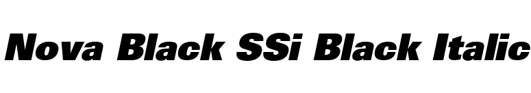 Nova Black SSi Black Italic font preview
