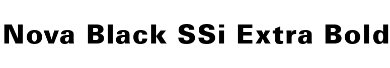 Nova Black SSi Extra Bold font preview