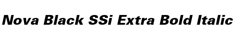 Nova Black SSi Extra Bold Italic font preview