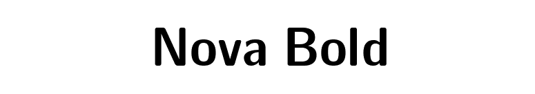 Nova Bold font preview
