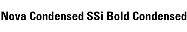 Nova Condensed SSi Bold Condensed font preview