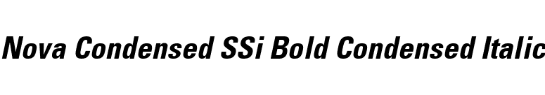 Nova Condensed SSi Bold Condensed Italic font preview