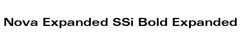 Nova Expanded SSi Bold Expanded font preview