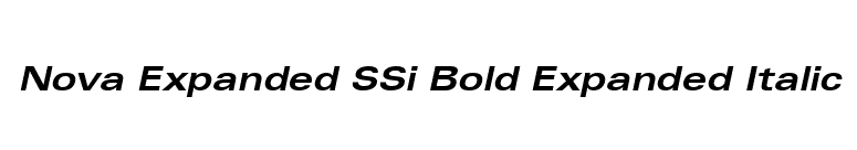 Nova Expanded SSi Bold Expanded Italic font preview